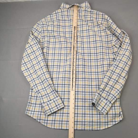Goodiellow & Co Mens Button Down Shirt Extra Large Gray Yellow White Plaid #0064 - Picture 7 of 11